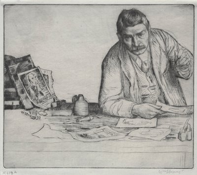 Selvportrett - Etseren, 1897. av William Strang