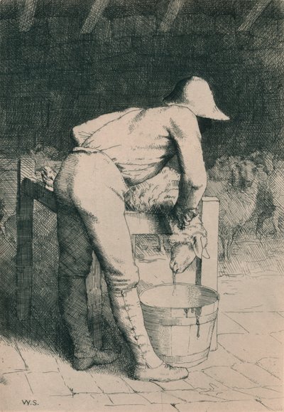 Slakteren og sauene, c1916 av William Strang