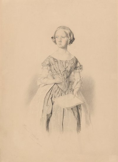 Ung kvinne holder en bok av William Strutt