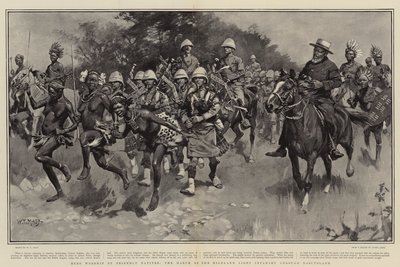 Heltedyrkelse av vennlige innfødte, Highland Light Infantrys mars gjennom Basutoland av William T. Maud
