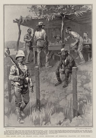 The Light Side of Prison Life, Boer Prisoners på Bermuda spiller på Ping-Pong av William T. Maud