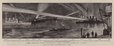 Reserveflåten trener søkelysene sine ved Torbay av William T. Maud