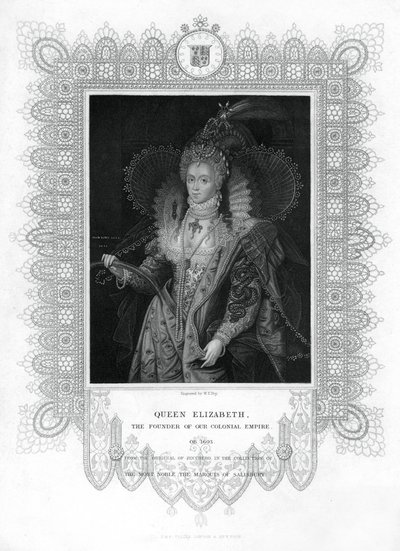 Elizabeth I av England, 1800-tallet. av William Thomas Fry