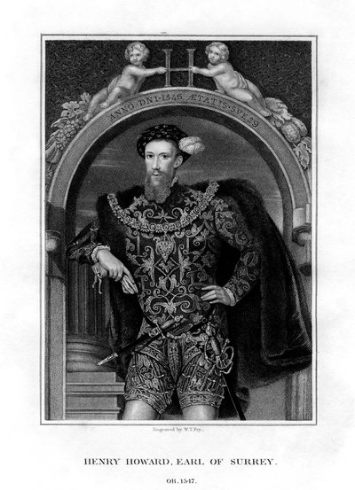 Henry Howard, jarl av Surrey, engelsk aristokrat og poet, 1829. av William Thomas Fry