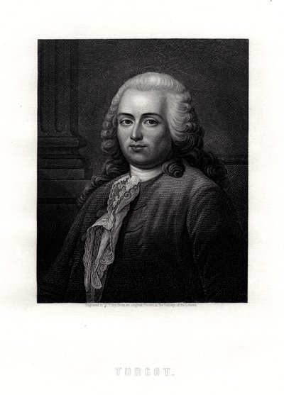 Turgot, fransk statsmann og økonom, 1800-tallet av William Thomas Fry