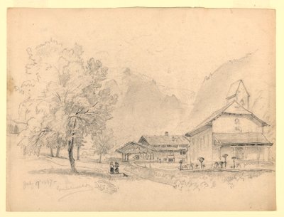 Landskap, Grindelwald, Sveits av William Trost Richards