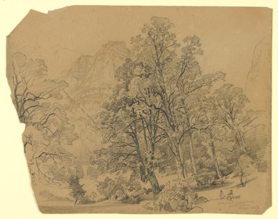Landskap, Silberhorn, Lauterbrunnen, Sveits av William Trost Richards