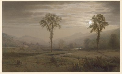 Måneskinn på Mount Lafayette, New Hampshire av William Trost Richards