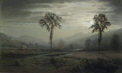 Måneskinn på Mount Lafayette, New Hampshire, 1873. av William Trost Richards
