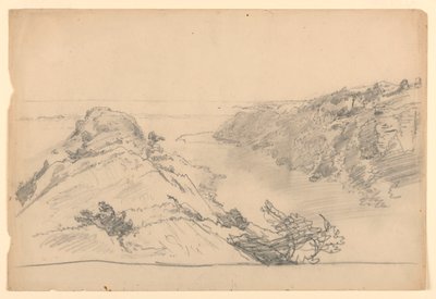 Studie for "Fra paradis til skjærsilden, Newport" av William Trost Richards