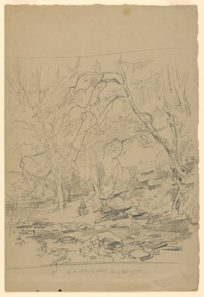 Studie av landskap, Lawton Valley, RI av William Trost Richards