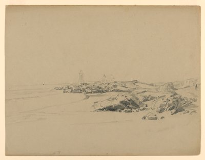 Studie av kysten, Point Judith, RI av William Trost Richards