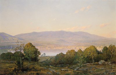 Solnedgang ved Centre Harbor, New Hampshire av William Trost Richards