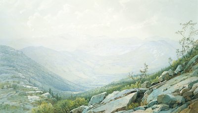 Mount Washington Range, fra Mount Kearsarge, 1872. av William Trost Richards