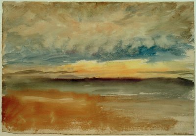 En stormfull solnedgang av Joseph Mallord William Turner