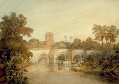 Bromfield ved elven Onny, nær Ludlow, Shropshire av Joseph Mallord William Turner