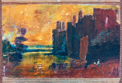 Caernarvon slott ved soloppgang av Joseph Mallord William Turner