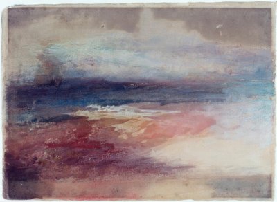 Kystutsikt ved solnedgang av Joseph Mallord William Turner