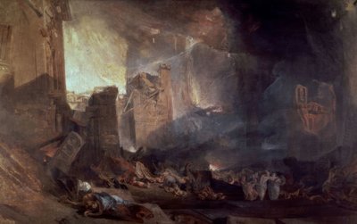 ØDELEGGELSE AV SODOMA - XIX ÅRHUNDRE - ENGELSK ROMANTISK av Joseph Mallord William Turner