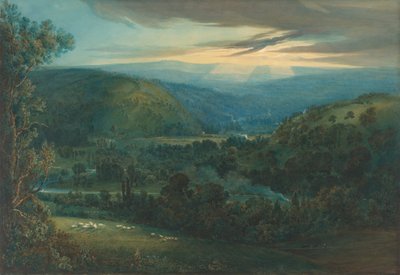 Dawn in the Valleys of Devon, 1832. av Joseph Mallord William Turner