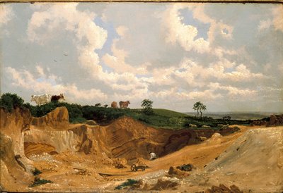Grusgrav på Shotover Hill, nær Oxford, c1818 av Joseph Mallord William Turner