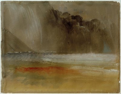Stor tordensky over hav og sand av Joseph Mallord William Turner