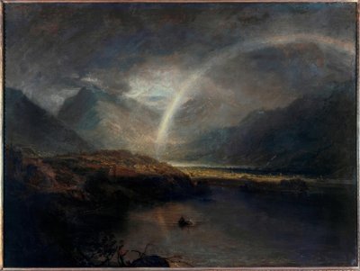 Lake Buttermere, med en del av Cromackwater, Cumberland, en dusj av Joseph Mallord William Turner