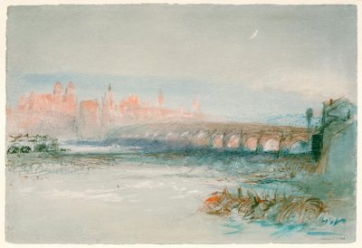 Regensburg sett fra over Donau av Joseph Mallord William Turner