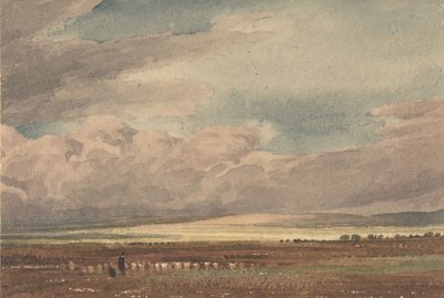 Salisbury Plain med Old Sarum in the Distance, Wiltshire, 1810-62. av Joseph Mallord William Turner