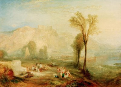 The Bright Stone of Honor (Ehrenbreitstein) og graven til av Joseph Mallord William Turner