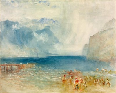 Den første dampbåten på Lake Lucerne av Joseph Mallord William Turner