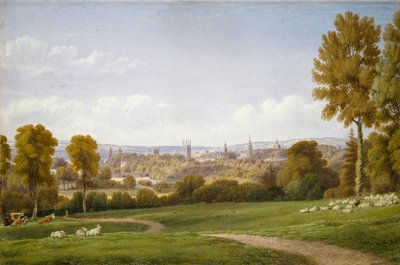 Utsikt over Oxford fra Headington, c1803-1804 av Joseph Mallord William Turner