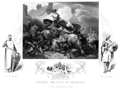 Kong Richard I 1157-119 i slaget ved Jaffa, 1192. av William Turner Davey