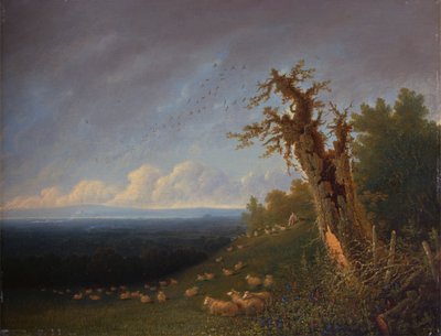 Gjetergutt på en åsside av William Turner of Oxford