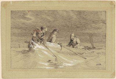 Studie for "Shad Fishing" av William Tylee Ranney
