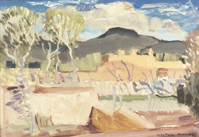 Taos (olje om bord) av William Victor Higgins