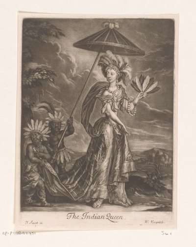 Portrett av Anne Bracegirdle som dronning Den indiske dronningen (tittel på objekt) av William Vincent