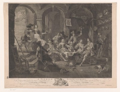 Interiør med røyke- og drikkeselskap En flamsk underholdning (tittel på objekt) Hovedmalerier av England (serietittel) The Most Capital Paintings in England (serietittel) av William Walker