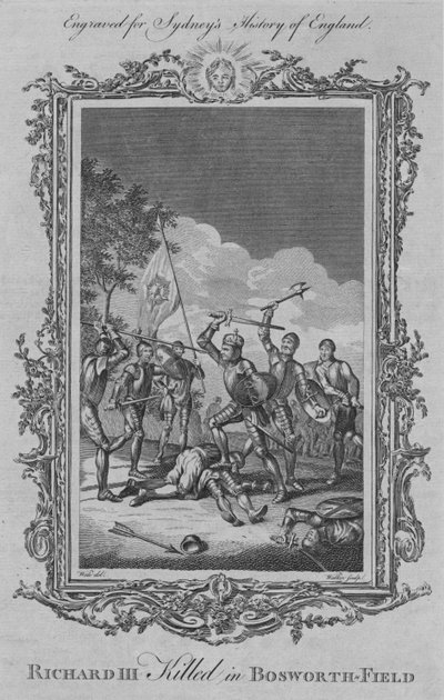Richard III drept i Bosworth-Field, 1773. av William Walker