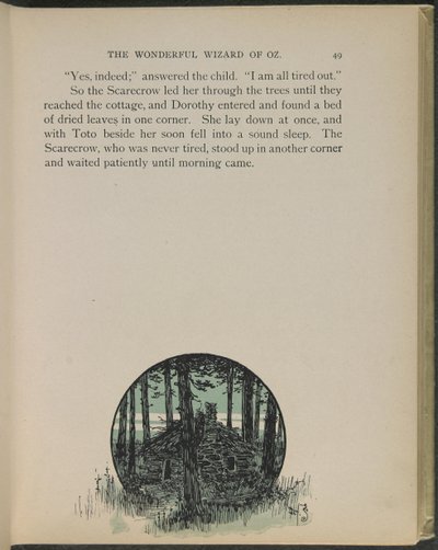 Illustration aus "Der wunderbare Zauberer von Oz" von Lyman Frank Baum von William Wallace Denslow