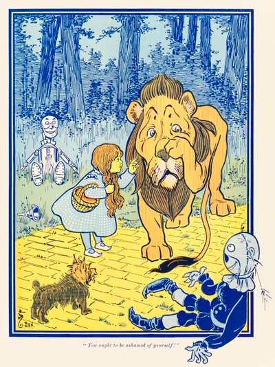 ?Du burde skamme deg!? fra ?The Wonderful Wizard of Oz? av L. Frank Baum av William Wallace Denslow