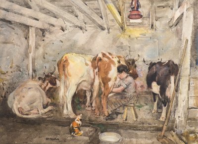 Kalver (akvarell) av William Walls