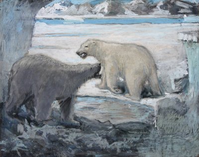 Bjørnenes frieri, Grønland (olje (?) på lerret) av William Walls