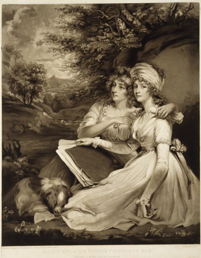 The Daughters of Sir Thomas Frankland, Baronet, 1797 (mezzotint i brunt blekk) av William Ward