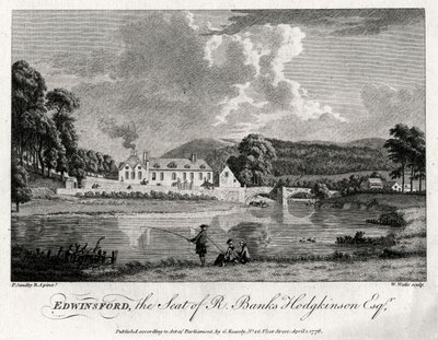 Edwinsford, sete for R Banks Hodgkinson Esq, Carmarthenshire, 1776 av William Watts