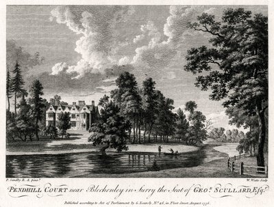 Pendhill Court nær Bletchenley i Surry setet til George Scullard Esquire, 1776 av William Watts
