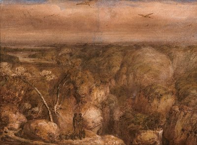 En fjernt utsikt over Port Bowen, fra Mount Westall av William Westall