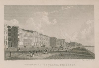Generell utsikt over Brunswick Terrace i Brighton av William Westall