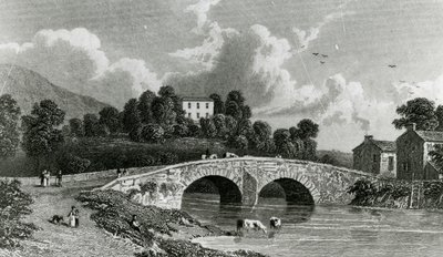 Greta Hall og Keswick Bridge, gravert av E. Francis, 1842 av William Westall