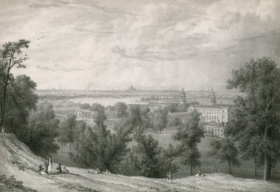 Utsikt over Greenwich, London av William Westall